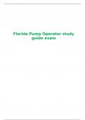 Florida Pump Operator study guide exam