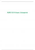 NURS 5315 Exam 3 blueprint