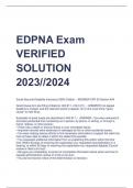 EDPNA Exam  VERIFIED  SOLUTION  2023//2024