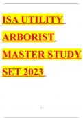 ISA UTILITY ARBORIST MASTER STUDY SET (ALL SECTIONS) TEST RATED 100% CORRECT