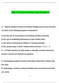 PECT PreK-4 Practice Test Module 1 with complete solution