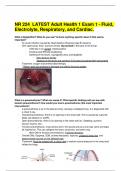 NR 224 LATEST 2023  Adult Health 1 Exam 1 - Fluid, Electrolyte, Respiratory, and Cardiac.