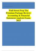 Wall Street Prep The Premium Package Review: Accounting & Financial Statement Analysis Exam.