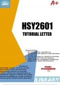HSY2601 Tutorial Letter 2023