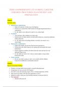 PEDS COMPREHENSIVE ATI NURSING CARE FOR CHILDREN PROCTORED EXAM REVIEW AND PREPARATION