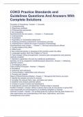 COKO Practice Standards and Guidelines Questions And Answers With Complete Solutions 