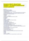 Prometric CNA FL Study Exam: Chapters 1-10 revision questions and answers graded A+