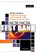 Test Bank For MCSA Guide to Installation, Storage, and Compute with Windows Server 2016, Exam 70-740 - 1st - 2018 All Chapters - 9781337400664