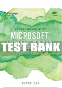 Test Bank For Programming with Microsoft Visual Basic 2017 - 8th - 2018 All Chapters - 9781337102124