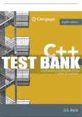 Test Bank For C++ Programming: Program Design Including Data Structures - 8th - 2018 All Chapters - 9781337117562