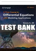 Test Bank For A First Course in Differential Equations with Modeling Applications - 12th - 2024 All Chapters - 9780357760192