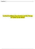 Test Bank for Williams Basic Nutrition and Diet Therapy16thEdition by Nix William