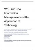 WGU 468 - OA  Information  Management and the  Application of  Technology