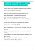 PECT PreK-4 All Modules 1-4: Practice Questions and Exam Reviews with Correct Answers. 