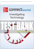 Test Bank For Connect Master Online Access for Investigating Technology, 2nd Edition All Chapters - 9781260591712