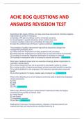 ACHE BOG QUESTIONS AND  ANSWERS REVISEION TEST