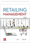 Test Bank For Retailing Management, 11th Edition All Chapters - 9781264157440