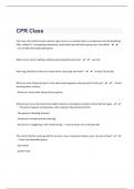 CPR Class /116 Questions And  Verified Answers 