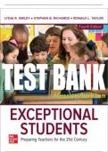 Test Bank For Exceptional Students: Preparing Teachers for the 21st Century, 4th Edition All Chapters - 9781260837711