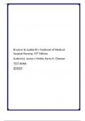 Brunner & Suddarth's Textbook of Medical-Surgical Nursing  14th Edition Author(s) Janice L Hinkle, Kerry H. Cheever TEST BANK (All Chapters)Brunner & Suddarth's Textbook of Medical-Surgical Nursing  14th Edition Author(s) Janice L Hinkle, Kerry H. C