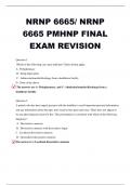 NRNP 6665/ NRNP 6665 PMHNP FINAL EXAM REVISION