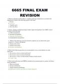 NUR 6665 FINAL EXAM REVISION 