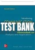 Test Bank For Introducing Communication Theory: Analysis and Application, 7th Edition All Chapters - 9781260254099