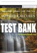 Test Bank For Applied Calculus, 6th Edition All Chapters - 9781119399353