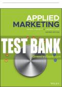 Test Bank For Applied Marketing, 2nd Edition All Chapters - 9781119690566