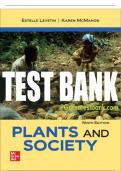 Test Bank For Plants and Society, 9th Edition All Chapters - 9781264094714