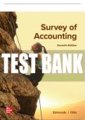 Test Bank For Survey of Accounting, 7th Edition All Chapters - 9781264442973