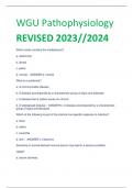 WGU Pathophysiology REVISED 2023//2024