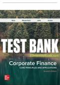 Test Bank For Corporate Finance: Core Principles and Applications, 7th Edition All Chapters - 9781264413119