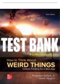 Test Bank For How to Think About Weird Things: Critical Thinking for a New Age, 9th Edition All Chapters - 9781264435265
