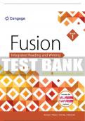 Test Bank For Fusion: Integrated Reading & Writing, Book 1 (w/ MLA9E Updates) - 3rd - 2019 All Chapters - 9781337615006