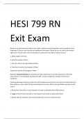 HESI 799 RN  Exit Exams and correct answers 2023/2024