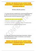  NSG403 100 NEURO NCLEX LATEST EXAM QUESTIONS & ANSWERS BEST GUARANTEED 20232024 RATED A+