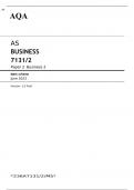 AQA AS BUSINESS Paper 2 JUNE 2023 MARK SCHEME