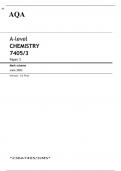 AQA A-level CHEMISTRY Paper 3 JUNE 2023 MARK SCHEME