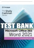 Test Bank For The Shelly Cashman Series® Microsoft® Office 365® & Word® 2021 Comprehensive - 1st - 2023 All Chapters - 9780357677094