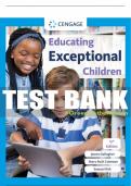 Test Bank For Educating Exceptional Children - 15th - 2023 All Chapters - 9780357625231