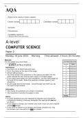 AQA A-level COMPUTER SCIENCE Paper 2 JUNE 2023 QUESTION PAPER