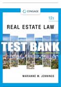 Test Bank For Real Estate Law - 12th - 2022 All Chapters - 9780357518670