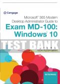 Test Bank For Microsoft 365 Modern Desktop Administrator Guide to Microsoft Exam MD-100: Windows 10 - 1st - 2022 All Chapters - 9780357501757