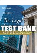 Test Bank For The Legal Environment of Business - 14th - 2023 All Chapters - 9780357451724