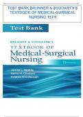 Test Bank Brunner & Suddarth’s Textbook of Medical-Surgical Nursing 15th (chapter 1-7) with answers and feedback explanations