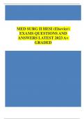 MED SURG II HESI (Elsevier) Exam Questions & Answers 100% Correct Update 2023.