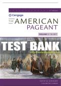 Test Bank For The American Pageant, Volume I - 17th - 2020 All Chapters - 9780357030578