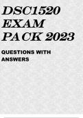 DSC1520 EXAM PACK 2023