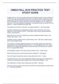  OMSA FALL 2018 PRACTICE TEST STUDY GUIDE